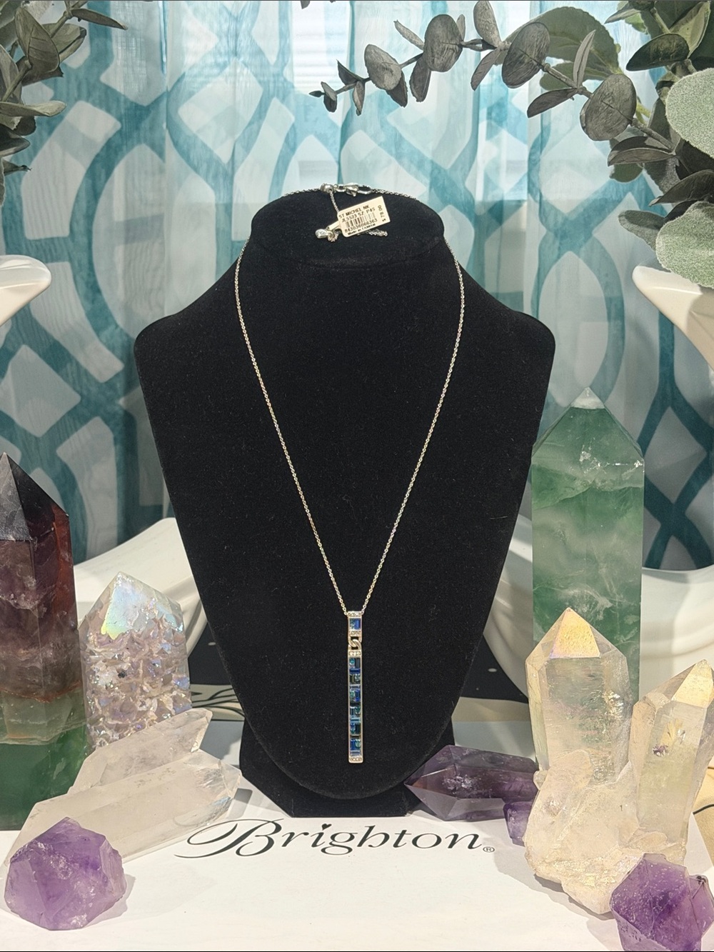 🦋💎 NWT BRIGHTON Blue Swarovski Crystal Necklace MINT CONDITION!